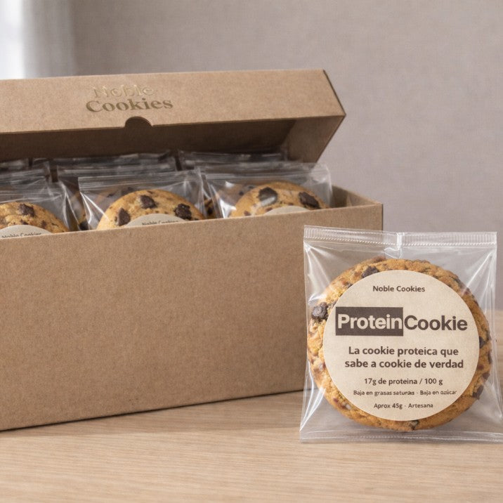 Caja Noble Cookies · 15 Cookies Proteicas Artesanas (45g)